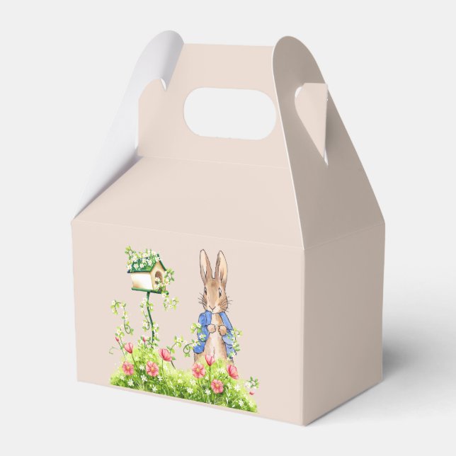 Classic bunny rabbit blue jacket favour box (Front Side)