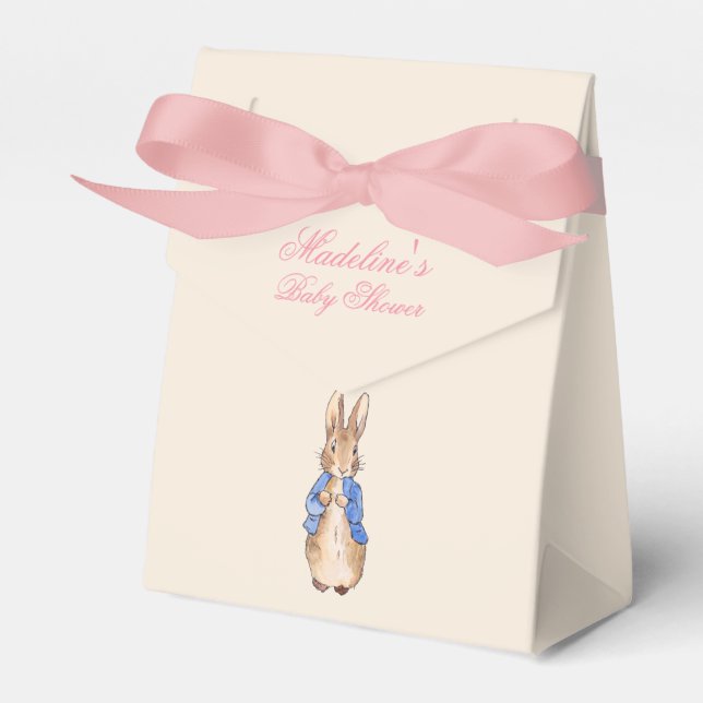 Classic bunny rabbit blue jacket favour box (Front Side)