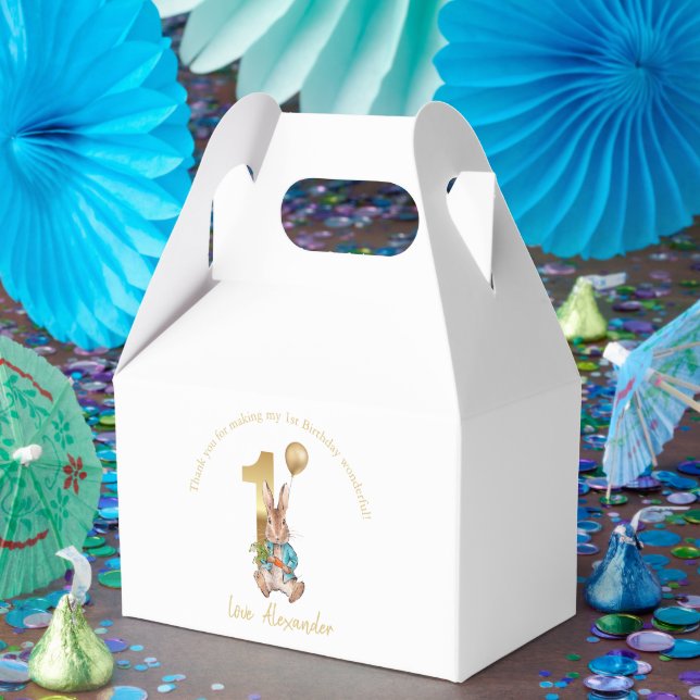 Classic Bunny rabbit First Birthday Favour Box (Party)