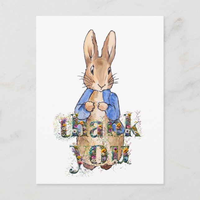 Classic bunny rabbit Thank you Postcard (Front)