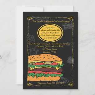 Classic Burger BBQ Invitation