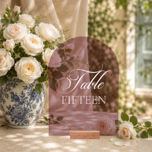 Classic Burgundy Alphabetical Table Number Sign
