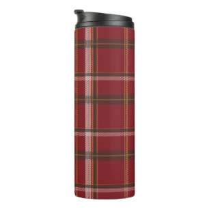 Classic Burgundy Forest Plaid Aesthetic Thermal Tumbler