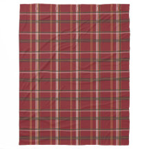 Classic Burgundy Forest Plaid Holiday Fleece