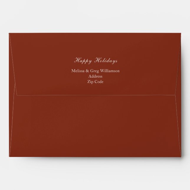 Classic Burgundy Holiday  Envelope (Back (Top Flap))