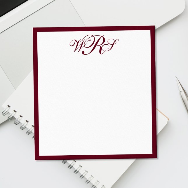 Classic Burgundy Monogram Notepad (Creator Uploaded)