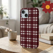 Classic Burgundy Plaid Tartan Cosy Autumn Holiday