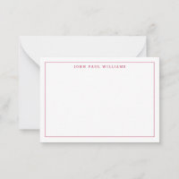 Classic Burgundy Professional Simple Thin Border
