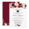 Classic Burgundy Red Floral Graduation Party