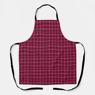 Classic Burgundy Tartan Plaid Gift Apron