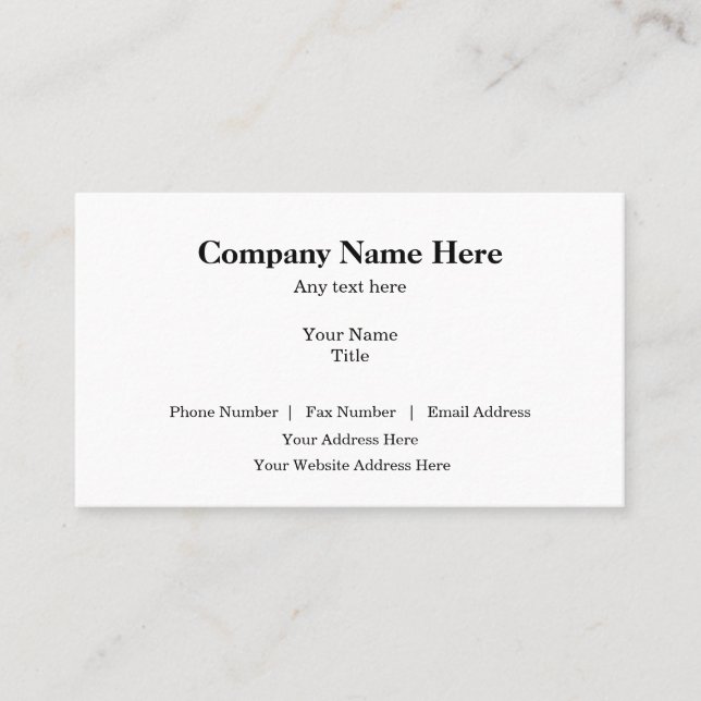 Classic Business Card Layout Template (Front)