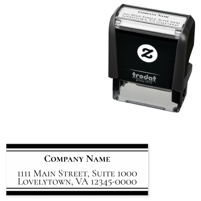 Classic Business Return Address Self-inking Stamp (In Situ)