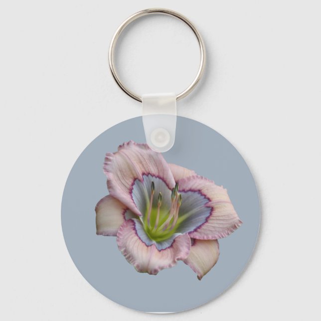 Classic Button Daylily Key Chain (Front)