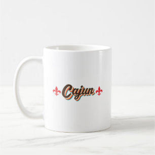 Classic Cajun Fleur-de-lis Retro Throwback Vintag Coffee Mug