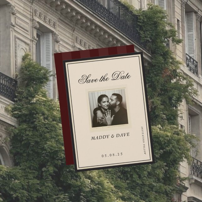Classic Calligraphy Nostalgic Luxury Save the Date (Creator Uploaded)