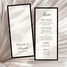 Classic Calligraphy Old Money Menu