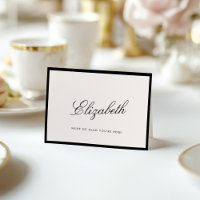 Classic Calligraphy Old Money Place Card