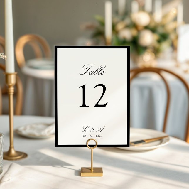 Classic Calligraphy Old Money Table Number (Creator Uploaded)