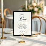 Classic Calligraphy Old Money Table Number<br><div class="desc">The "Classic Calligraphy Old Money" wedding design collection is a timeless and elegant suite inspired by refined tradition and understated luxury. With crisp black borders, delicate serif fonts, and romantic script lettering, this suite channels sophisticated charm reminiscent of vintage soirées and legacy estates. Perfect for formal weddings and iconic venues,...</div>