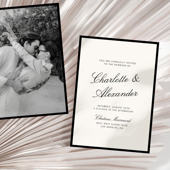 Classic Calligraphy Old Money Wedding Invitation (Creator Uploaded)