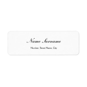 Classic Calligraphy Script Elegant White Label