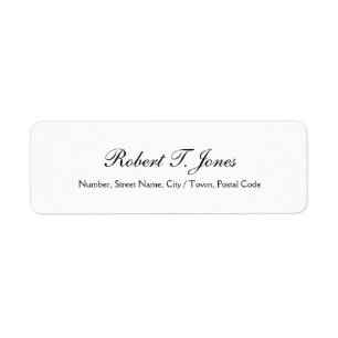 Classic Calligraphy Script Elegant White Label