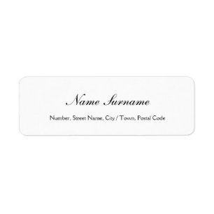 Classic Calligraphy Script Elegant White Label