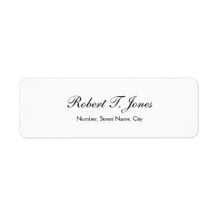 Classic Calligraphy Script Elegant White Label