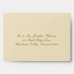 Classic Calligraphy Vintage Wedding Envelope