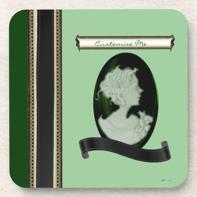 Classic Cameo (Jade/Green) Coaster (Front)