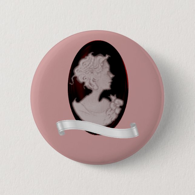 Classic Cameo (Rose) 6 Cm Round Badge (Front)
