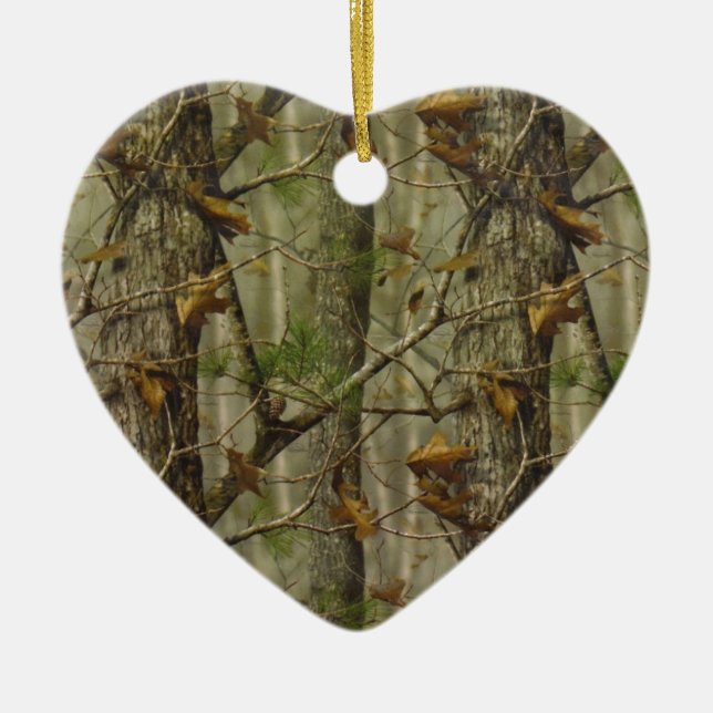Classic Camouflage Ceramic Tree Decoration (Front)
