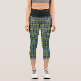 Classic Campbell Scottish Tartan Plaid Capri Leggings
