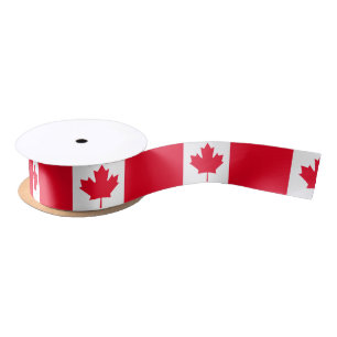 Classic Canada Flag Satin Ribbon