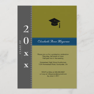 Classic Cap : Grey & Blue Invitation