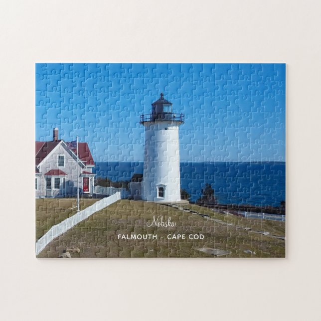 Classic Cape Cod Photo Lighthouse Jigsaw Puzzle (Horizontal)