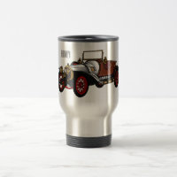 Classic car 1920 cartoon illustration