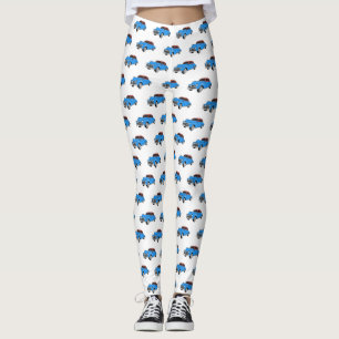 Classic car 1948 cartoon illustration leggings