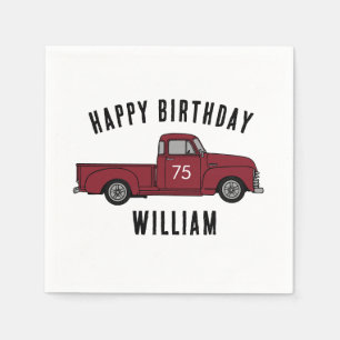 Classic car 1952 Chevy Pickup truck custom napkins