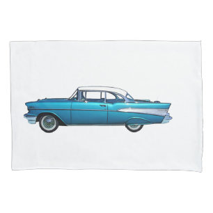 Classic car 1957 Chevy BelAire custom pillowcase