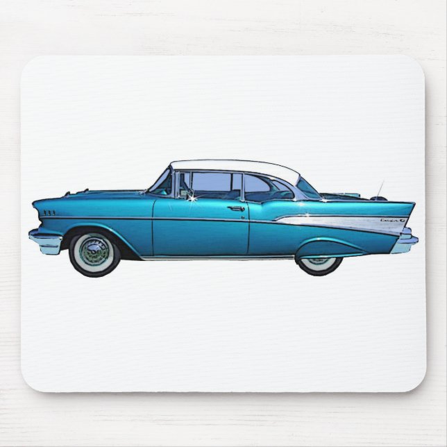 Classic car 1957 Chevy BelAire Mouse Mat (Front)