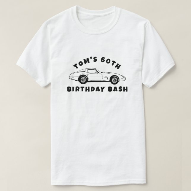 Classic Car 1979 Chevrolet Corvette illustration T-Shirt (Design Front)