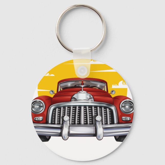 classic car 2 key ring (Front)