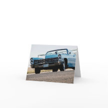 Classic car American convertible car notecard