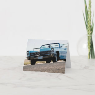 Classic car American convertible car notecard