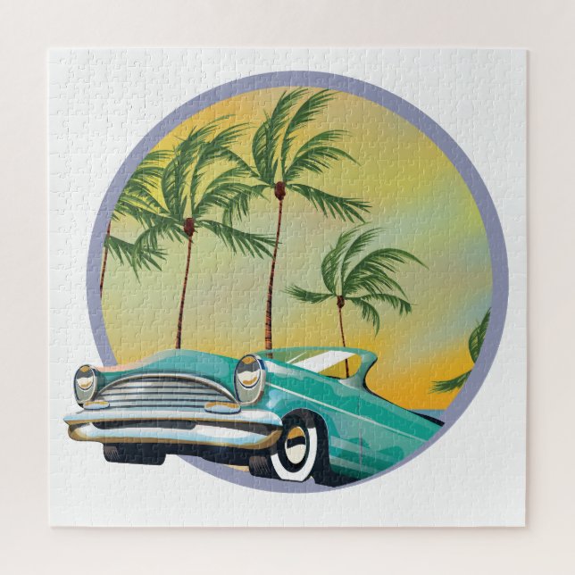 Classic Car at dusk Jigsaw Puzzle (Vertical)