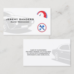 Classic Car   Auto Mechanic Logo Business Card