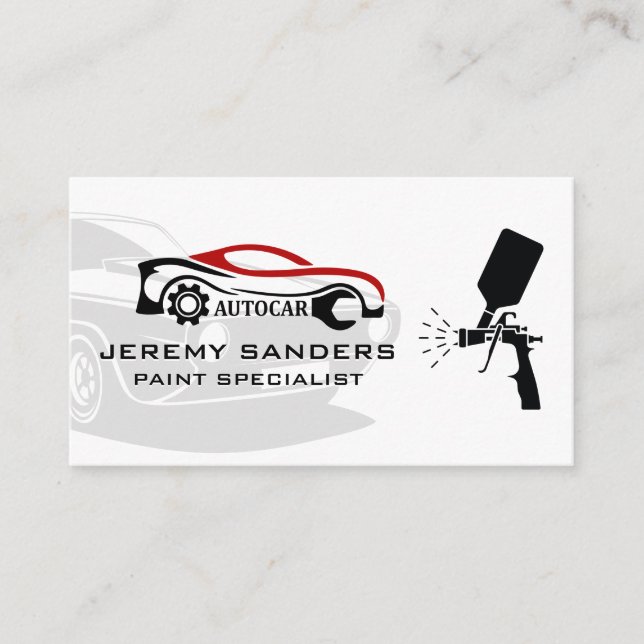 Classic Car | Auto Paint Service Specialist Business Card (Front)
