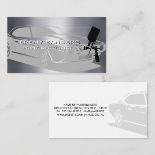 Classic Car   Auto Paint Spray Business Card