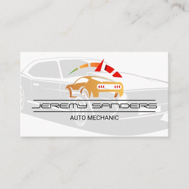 Classic Car | Auto Parts | Mechanic  Business Card (Front)